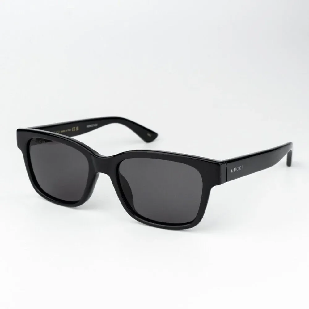 NEW Gucci GG1716S 001 Black Grey Square Unisex Sunglasses